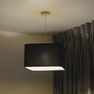 Maco Design Kwadro hanglamp, zwart, 40 x 40 cm, velours stof