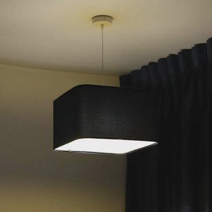 Maco Design Kwadro hanglamp, donkerblauw, 40 x 40 cm, velours stof