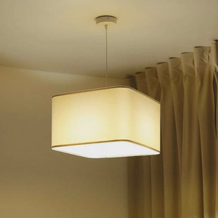 Maco Design Kwadro hanglamp, wit, 40 x 40 cm, velours stof