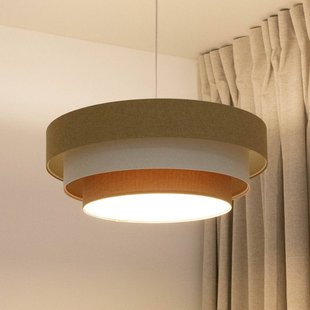 Maco Design Triniti hanglamp, beige/crème, Ø 60 cm, textiel