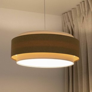 Maco Design Boho Elegante hanglamp, bruin/beige/crème, Ø 60cm, textiel