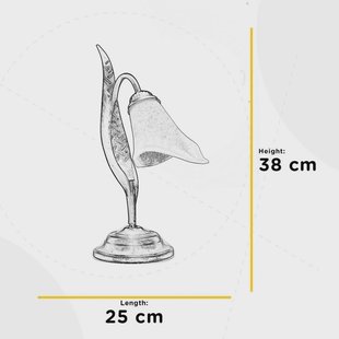 ONLI Alga tafellamp, 1-lamp, ijzer, glas, Florentijn