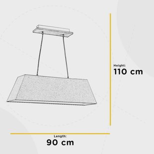 ONLI Hanglamp Miriel, 90 cm, textiel, hout