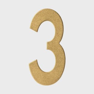 Intersteel Messing getrommeld huisnummer 3