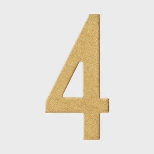 Intersteel Messing getrommeld huisnummer 4