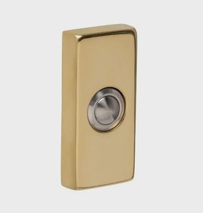 Intersteel Deurbel rechthoekig 65x30x10mm verdekt PVD messingkleur