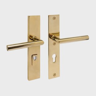 Intersteel SKG3 veiligheidsbeslag klink/klink Jura profielcilindergat 72mm met kerntrekbeveiliging PVD messingkleur