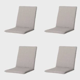 Madison - Stapelstoelkussen Napels taupe - Ca. 97x49 cm - Set van 4