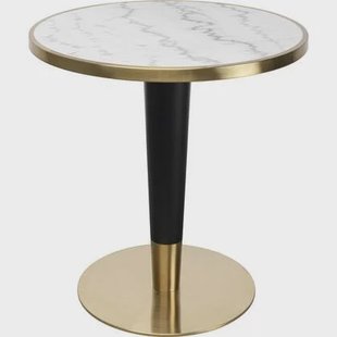 Eettafel Bistrot Amalia Ø70cm wit marmer Kare Design