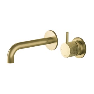 Afbouwdeel tbv Inbouw Wastafelkraan Hotbath Cobber X 18 cm Geborsteld Messing PVD