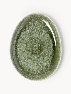 Handgemaakt dinerbord Macey met organische vorm, 4 stuks