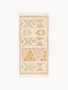 Handgeweven Kelim vloerkleed Anisa van wol