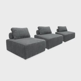 sweeek - Fauteuils corduroy 1 zitplaats (set van 3)