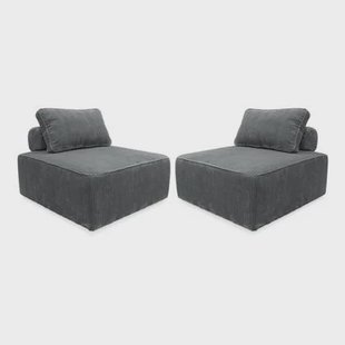 sweeek - Fauteuils corduroy 1 zitplaats (set van 2)