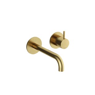 Hotbath Cobber Afbouwdeel - voor wastafelkraan - 18cm uitloop - Geborsteld Messing PVD CB105EXT18BBP