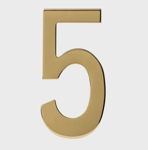 Intersteel PVD messing huisnummer 5