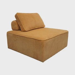 sweeek - Chaise voor modulaire bank geribbelde fluweel sweeek - Chaise voor modulaire bank geribbelde fluweel
