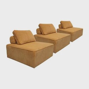 sweeek - Fauteuils corduroy 1 zitplaats (set van 3)