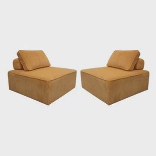 sweeek - Fauteuils corduroy 1 zitplaats (set van 2)