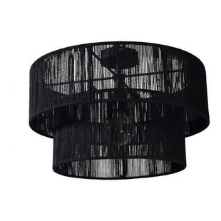 Urban Interiors - Plafondlamp - Diro zwart Jute - Ø45