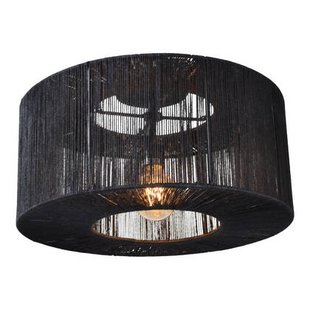 Urban Interiors - Plafondlamp - Drum Jute Zwart - Ø45