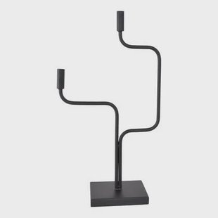 LOFT42 Swing Kandelaar - 2 Kaarsen - Metaal - Mat Zwart -67x37x16