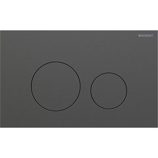 Geberit Drukplaat Sigma 40, 2-toets Round RVS Zwart Chroom