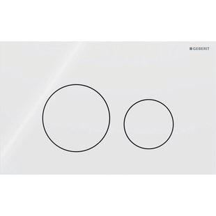 Geberit Drukplaat Sigma 40, 2-toets Round Glas Wit