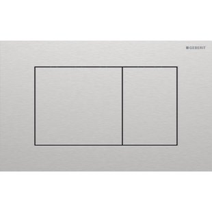 Geberit Drukplaat Sigma 40, 2-toets Square RVS Geborsteld RVS
