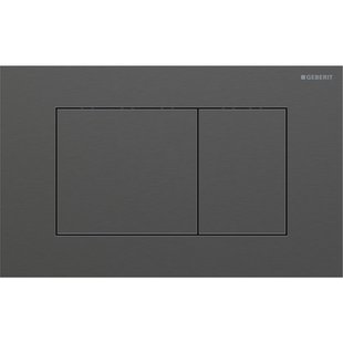 Geberit Drukplaat Sigma 40, 2-toets Square RVS Zwart Chroom