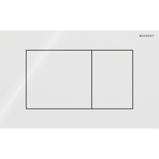 Geberit Drukplaat Sigma 40, 2-toets Square Glas Wit