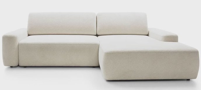 Hoekslaapbank Elis rechts met opbergruimte chenille | NADUVI Collection