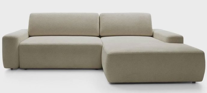 Hoekslaapbank Elis rechts met opbergruimte chenille | NADUVI Collection