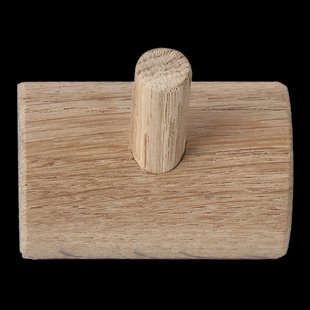 1898 Allsarp kapstokje 1 knop Eikenhout