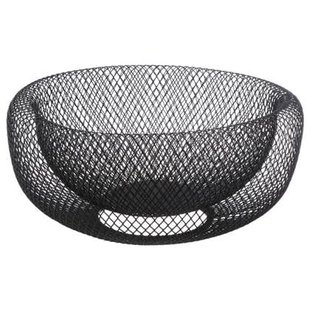 Fruitmand Opbergmand Mesh - Zwart - Ø 27cm
