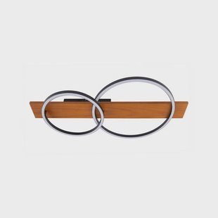 Lindby - Galad 2 LED Plafondlamp Hout