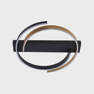 Lucande - Natsuma LED Plafondlamp Zwart/Goud