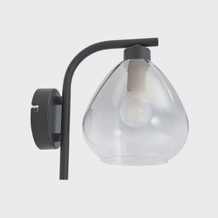 Lindby - Pendura Wandlamp Ø15 Zwart/Rook Grijs