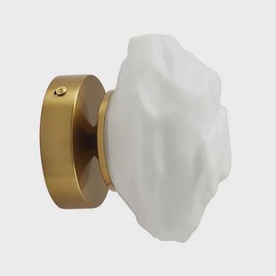 Lindby - Piatra Wandlamp Opaal/Geel Koper