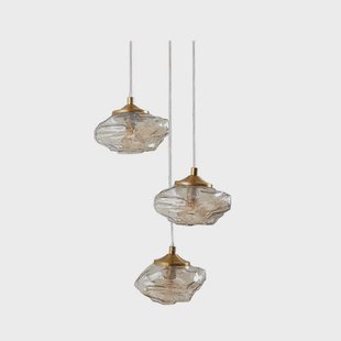 Lindby - Piatra Cluster Hanglamp Cognac/Geel Koper