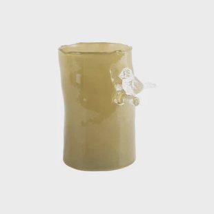 present time - Vase Bird On Branch Small