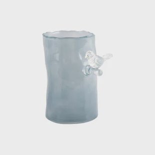 present time - Vase Bird On Branch Small