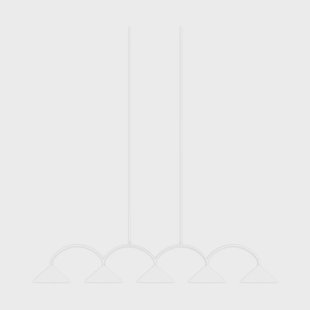 Globen Lighting Curve hanglamp 5 Wit