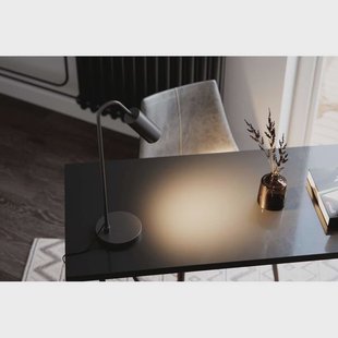 Curve tafellamp, matzwart, metaal, GU10, hoogte 51 cm By Rydéns - Woonkamer - Modern