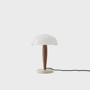 Herman SHY3 tafellamp wit/donker hout/beige &Tradition - Woonkamer - Modern - Glas - 1 lamp