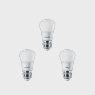 Philips - 3-pack Gloeilamp LED 5W Plastic Kroon (470lm) E27
