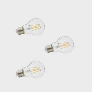 Lindby - 3-pack LED filament lamp 4W (470lm) E27 Clear
