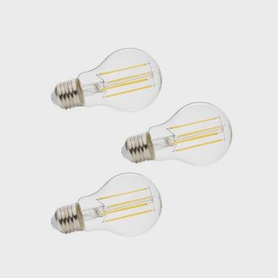 Lindby - 3-pack LED filament lamp 7W (806lm) E27 Clear