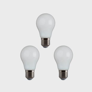 e3light - 3-pack Gloeilamp LED 4W (470lm) Opaal CRI95 Dimbaar E27