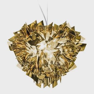 Velin Hanglamp S Goud Slamp - Woonkamer - Designer - Kunststof - 1 lamp